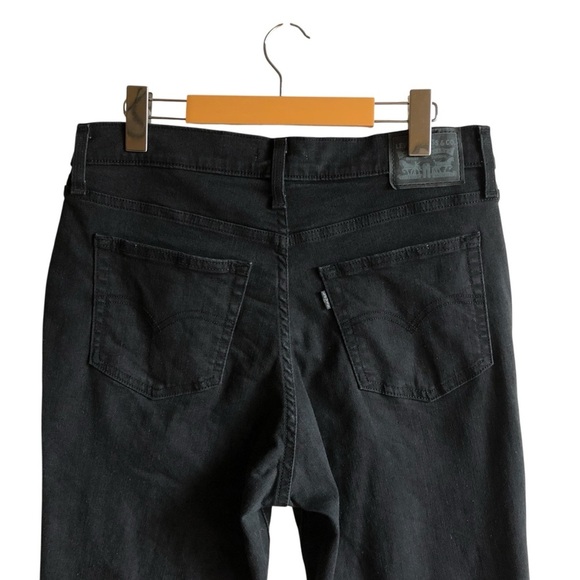 Levi’s 720 High Rise Super Skinny Jeans Size 31 Dark Black Ankle Length Denim - Picture 3 of 15